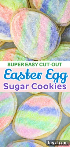 Easter Egg Cut-Out Sugar Cookies