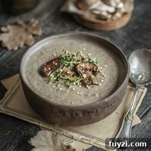 Mushroom Chickpea Cashew Cream Soup