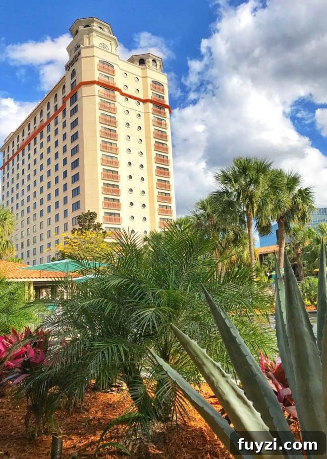 Orlando to Florida Beaches Road Trip Itinerary 4 Hotel suite example at DoubleTree by Hilton Orlando at SeaWorld