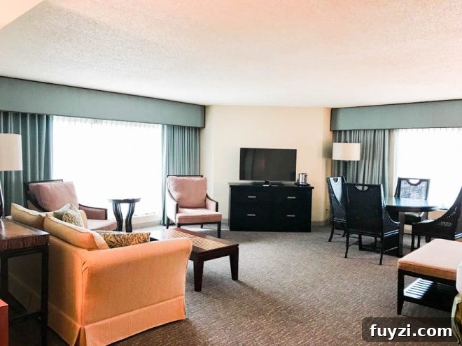 Orlando to Florida Beaches Road Trip Itinerary 5 King suite at DoubleTree by Hilton Orlando