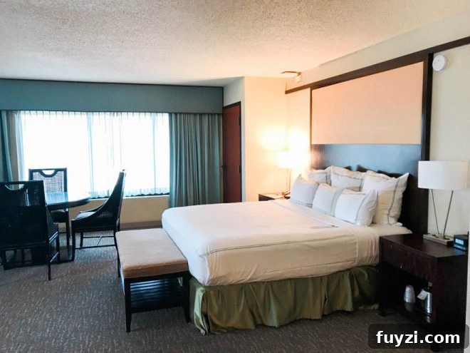 Orlando to Florida Beaches Road Trip Itinerary 6 King bed suite at DoubleTree by Hilton Orlando
