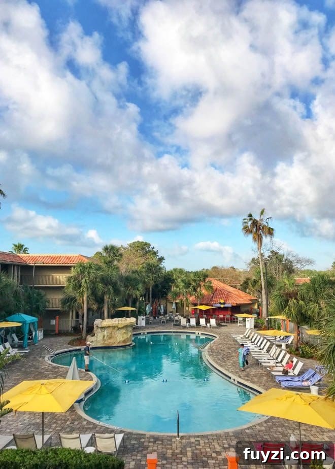 Orlando to Florida Beaches Road Trip Itinerary 9 Hotel grounds near SeaWorld Orlando