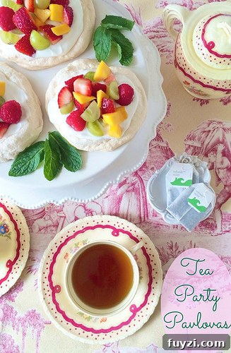 Tea Party Pavlovas via LizsHealthyTable.com