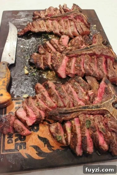 grilled steaks with board sauce