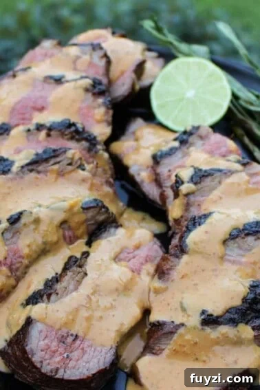 Grilled Steak with Peanut Butter Sauce