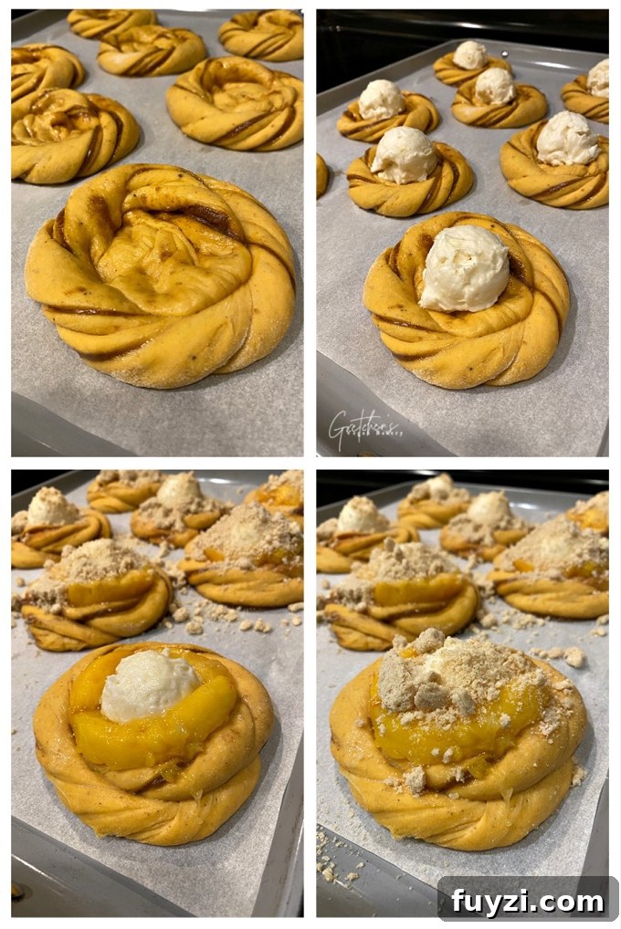 Homemade Peach Cream Cheese Danish 4 peach cheese danish