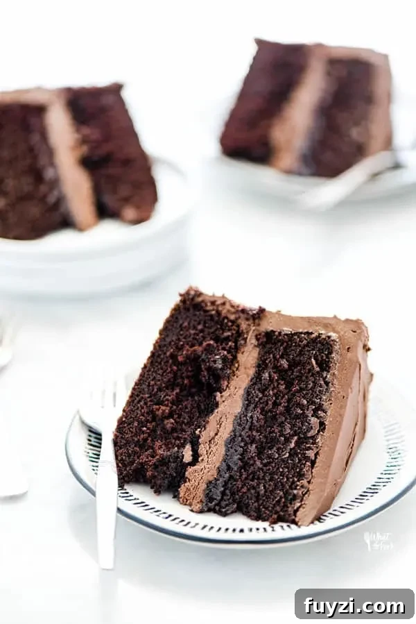 How to Feed Your Sourdough Starter and Maintain It 9 3 pieces of gluten free chocolate cake on plates ready to be served