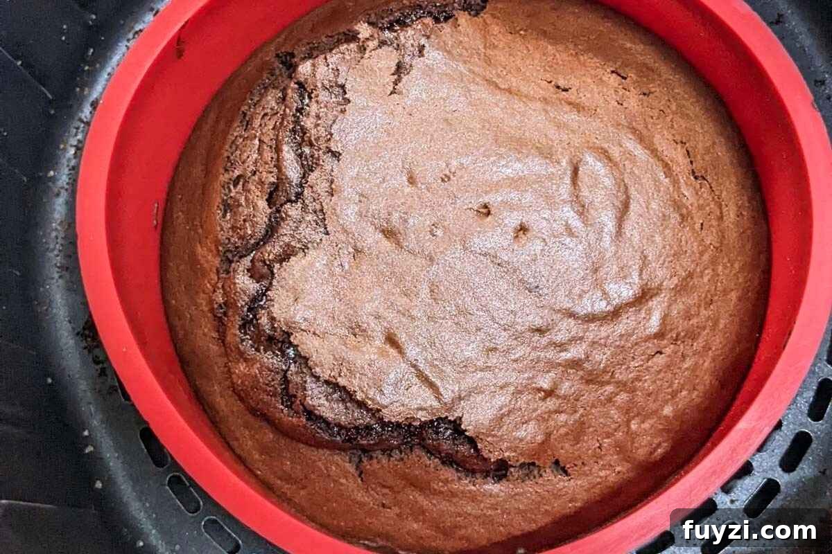 11 Irresistible Air Fryer Desserts to Make Tonight 4 chocolate cake in air fryer basket