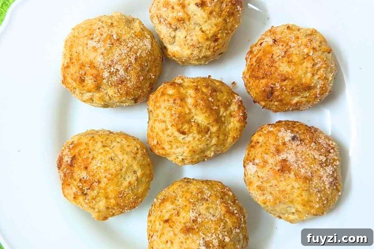 11 Irresistible Air Fryer Desserts to Make Tonight 6 Banana donut holes on a plate