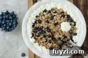 blueberry baked oatmeal close-up