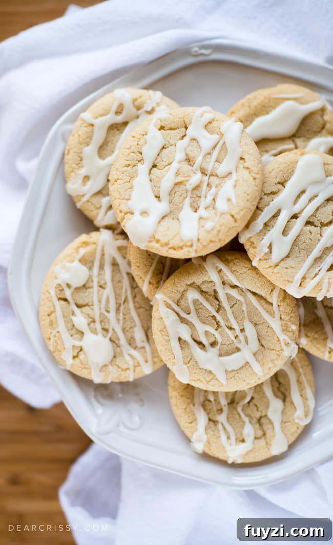 Soft Maple Sugar Cookie Recipe: Chewy Maple-Scented Cookies 4 Stack of Soft Maple Sugar Cookies on a plate for holiday gifting