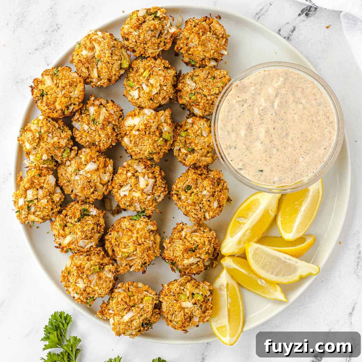 platter of crab cakes