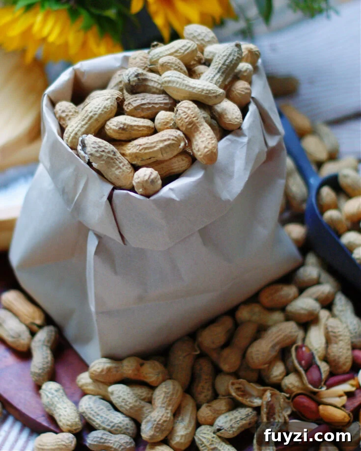 a bag of hot roasted peanuts makes a nostalgic treat at football games, tailgates and drive in movies.