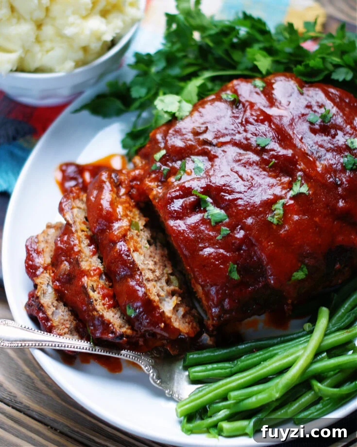 Classic meatloaf recipe with best savory glaze