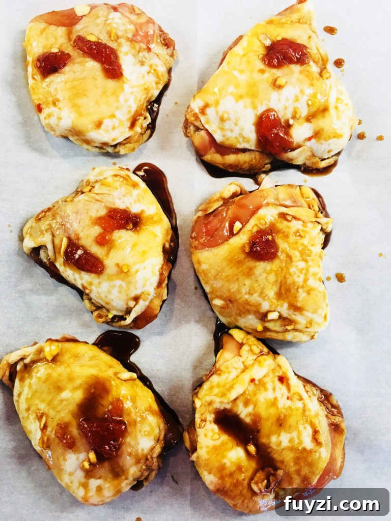 Peach Glazed Chicken Thighs