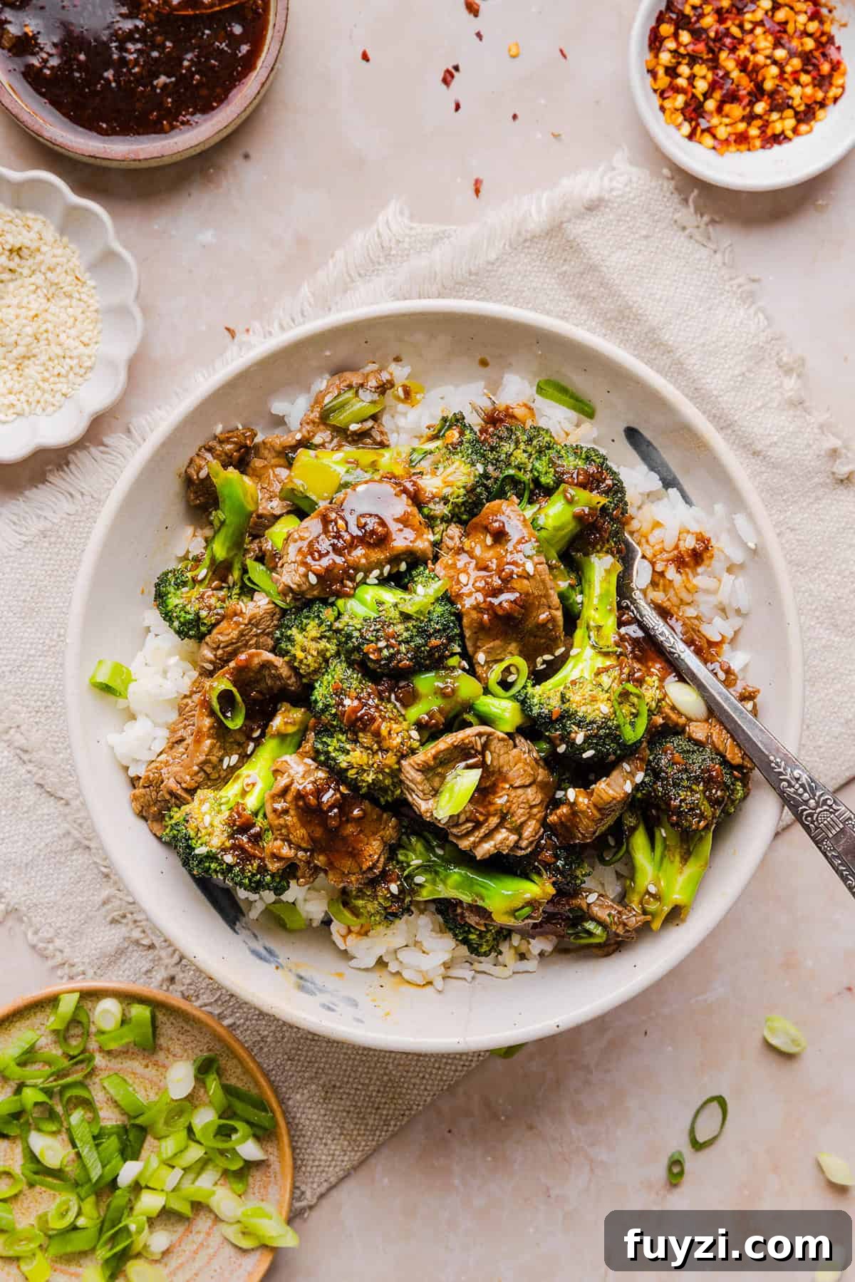 Healthy Beef and Broccoli served in a bowl
