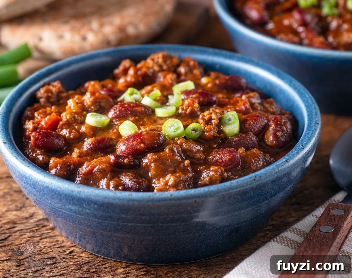 How to Thicken Chili Without Cornstarch or Flour 2 a bowl of thick hearty chili