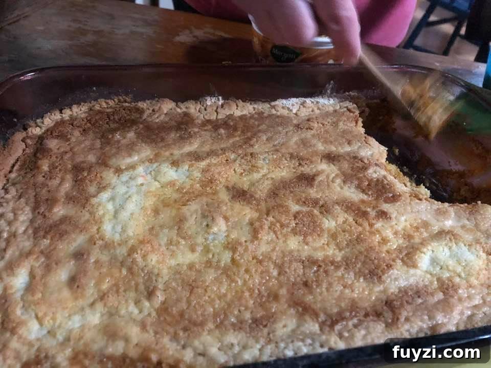 Slice of pumpkin dump cake