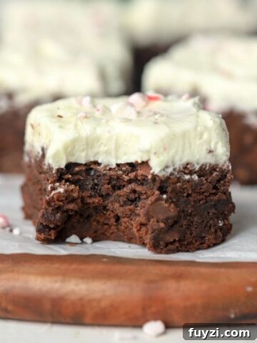 Peppermint frosted brownies