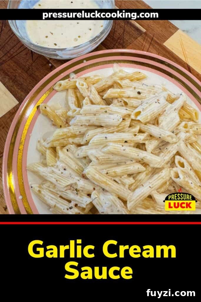 Silky Garlic Cream Sauce Recipe for Pasta and Chicken 2 Garlic Cream Sauce