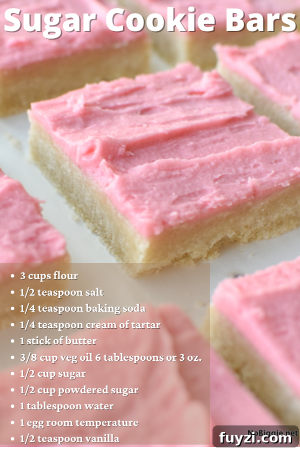 Chewy Sugar Cookie Bars Recipe with Vanilla Frosting 7 Sugar Cookie Bars | NoBiggie.net