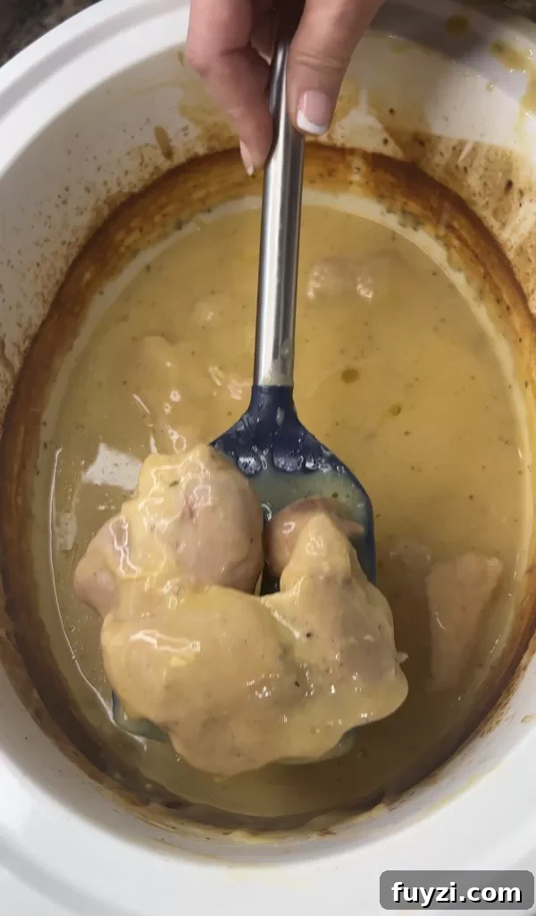 Served chicken and gravy
