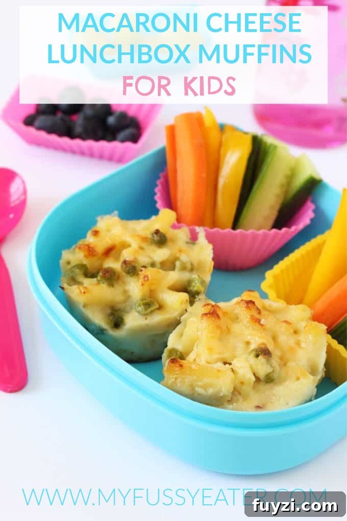 macaroni cheese lunchbox muffins for kids pinterest pin