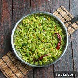 Served capsicum poriyal