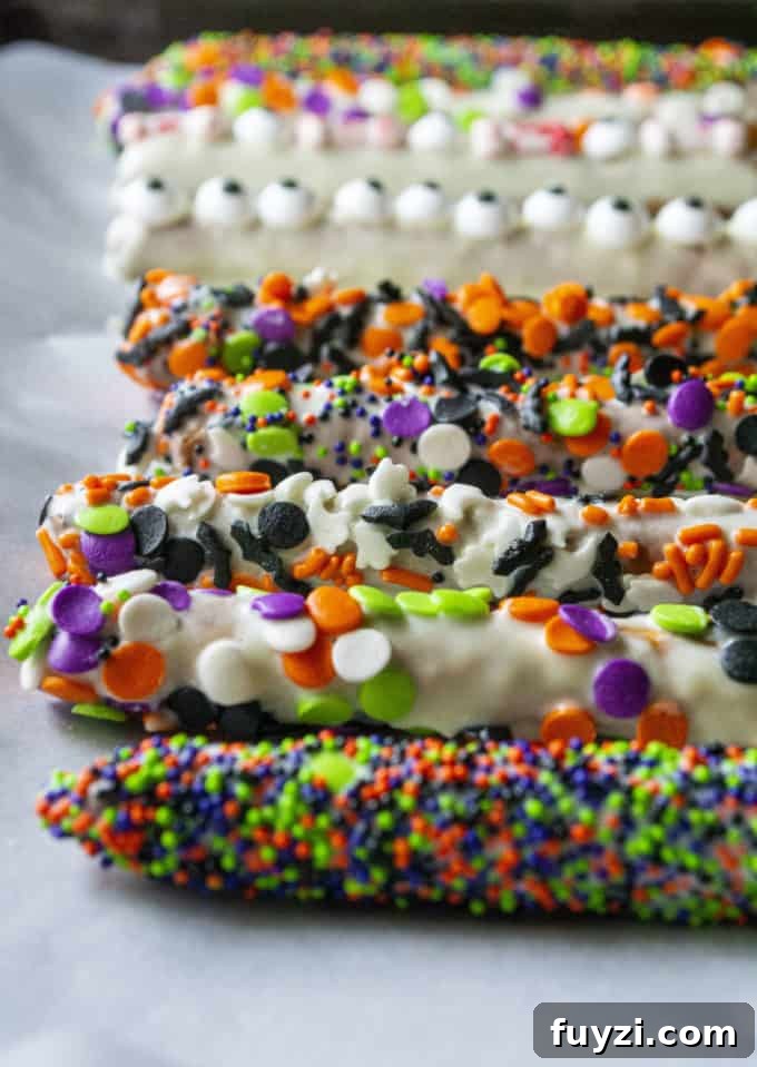 decorated chocolate pretzels