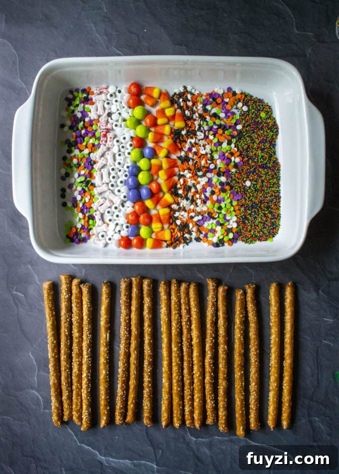 decorated halloween pretzel ingredients