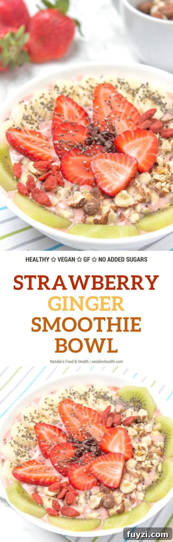 Strawberry Ginger Smoothie Bowl final image