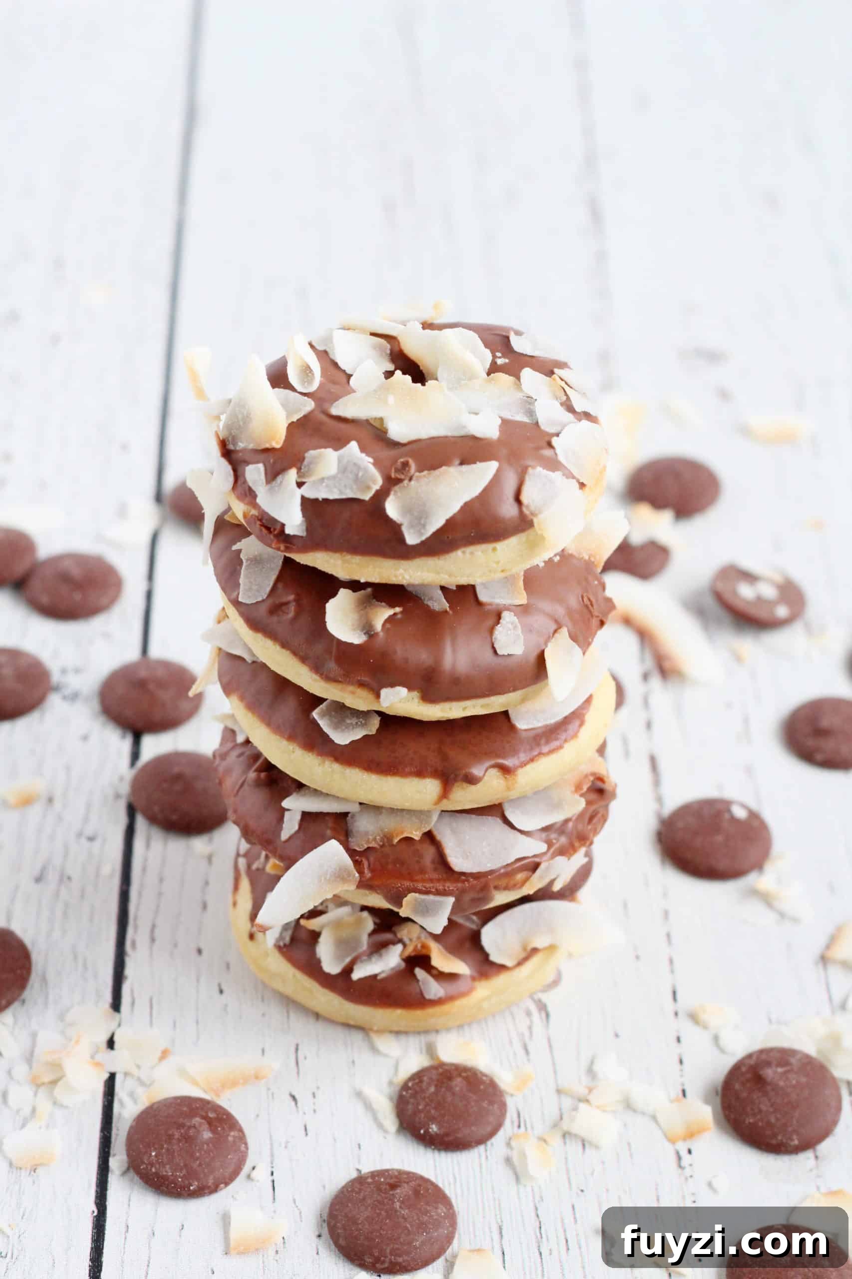 Baked Mini Donuts Recipe with Chocolate Glaze 3 baked donut with chocolate glaze