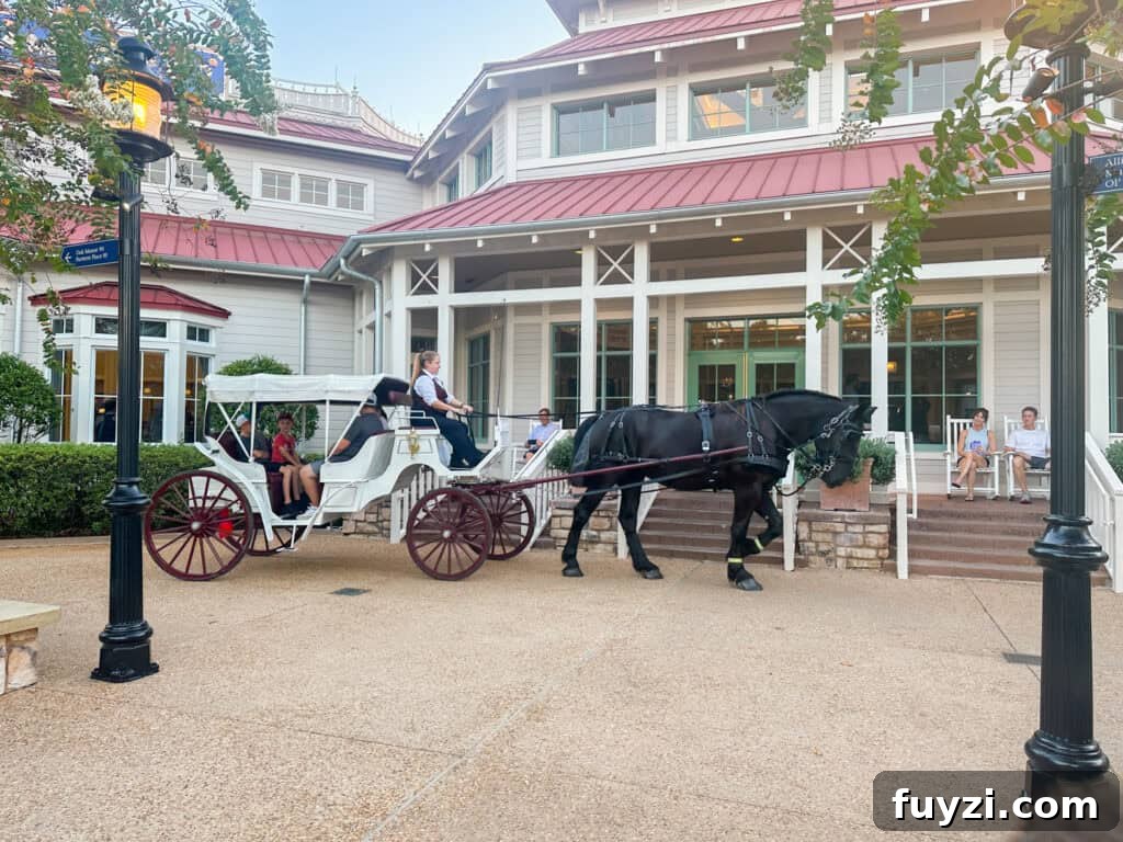 Horse Drawn carriage ride at Port Orleans Riverside.