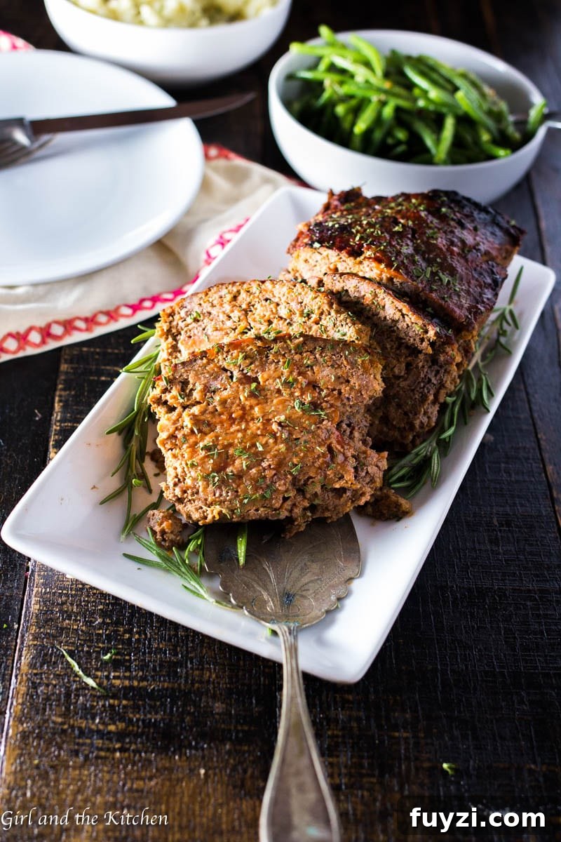 Moist Turkey Meatloaf - closeup