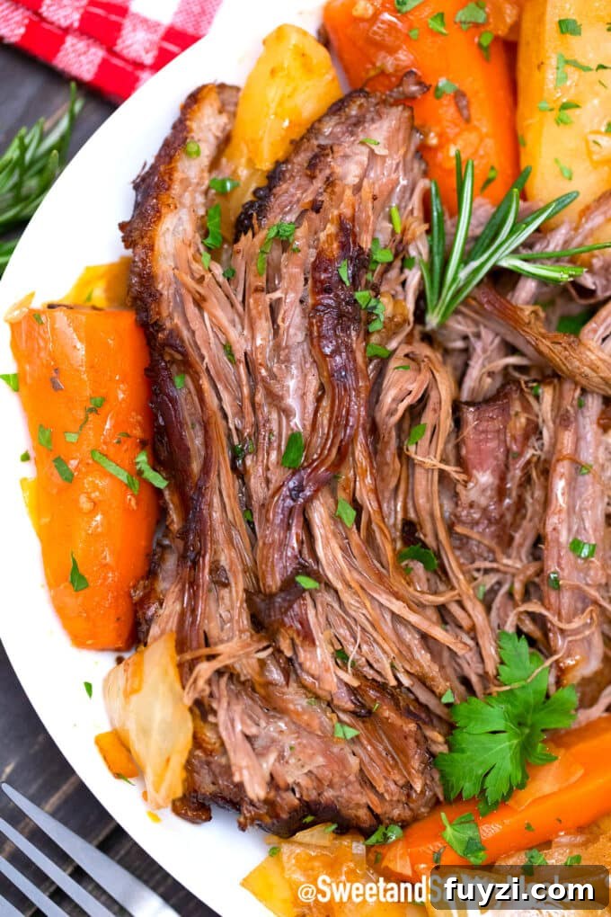 Slow-Cooked Guinness Pot Roast Recipe 2 Guinness pot roast with veggies