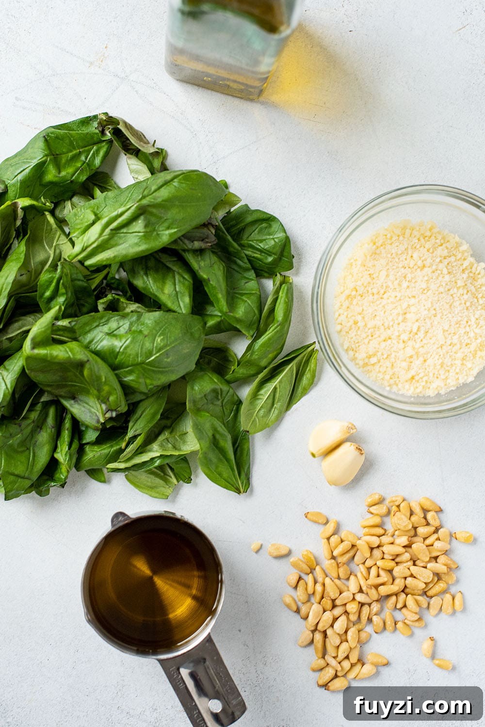 30 Minute Creamy Chicken Pesto Pasta 3 Basil pesto ingredients