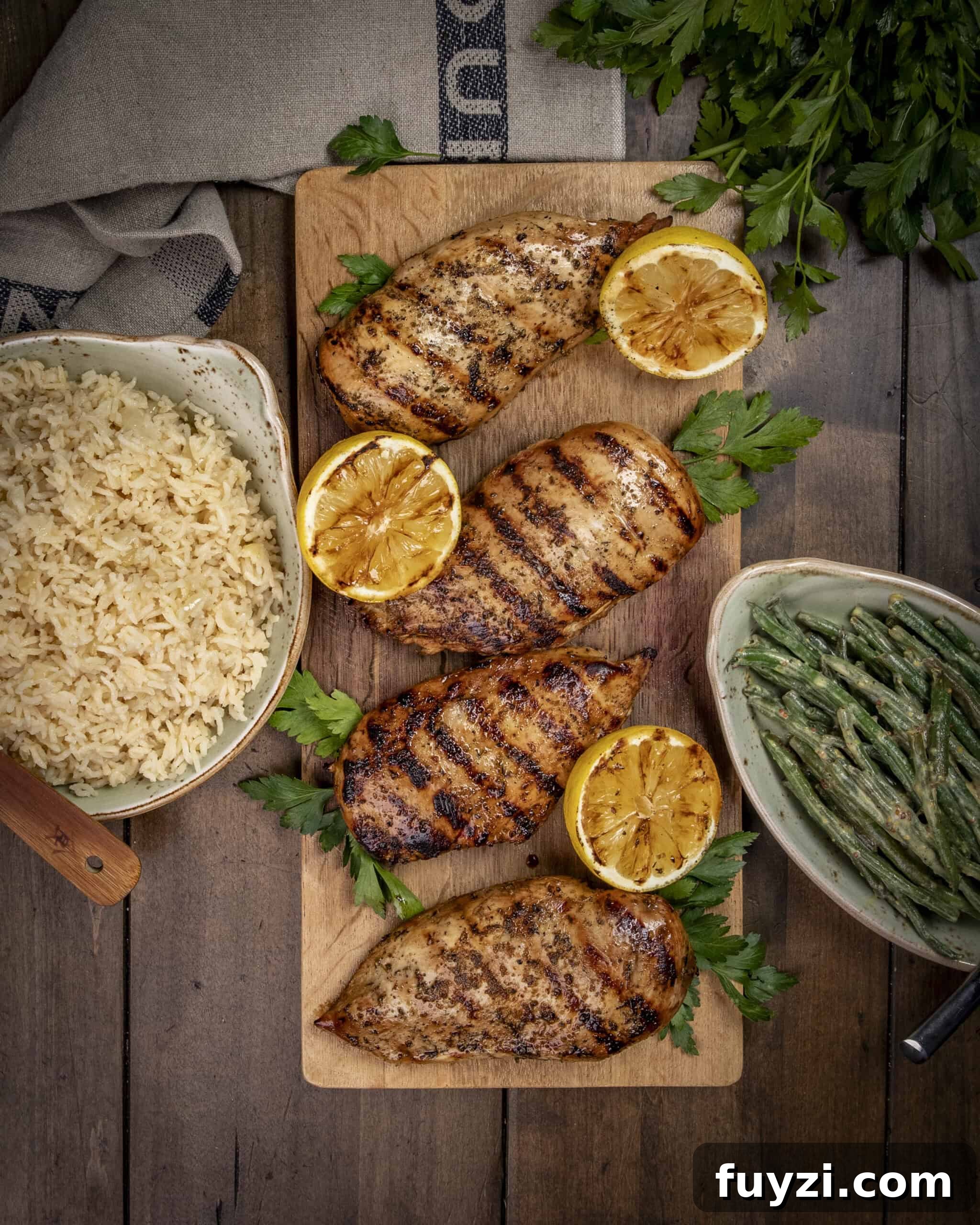 Leftover grilled chicken packed for storage