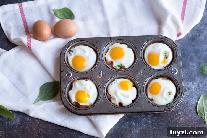 Ham Spinach Egg Cups are an easy meal prep that is high in protein and low carb. Simply bake in a muffin tin to have a healthy breakfast at the ready... made with only 4 ingredients! 