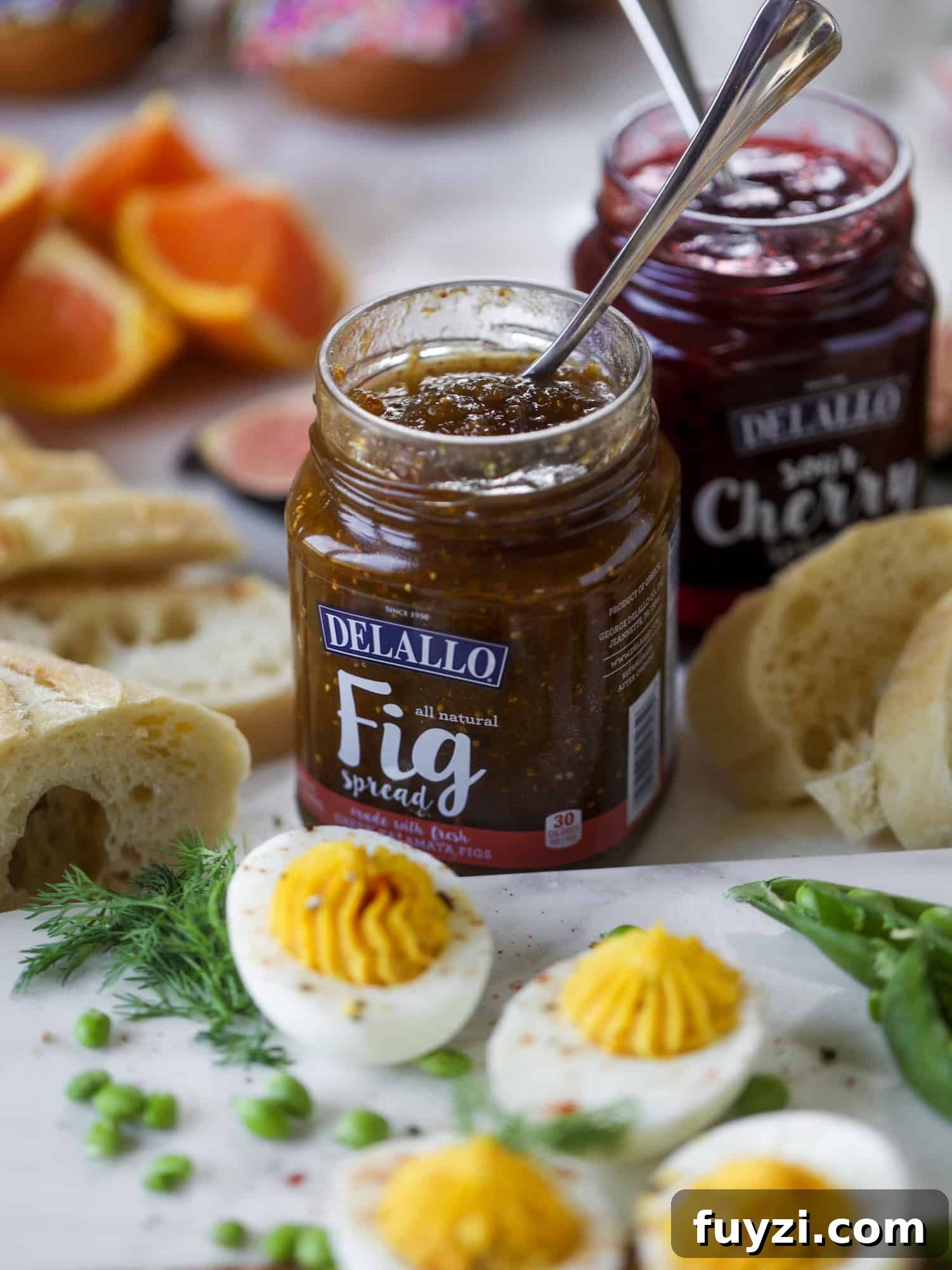 The highlight of this Easter brunch board are the deviled eggs and soft boiled eggs! Add some avocado toast, donuts and bloody marys and you've arrived. I howsweeteats.com #brunch #board