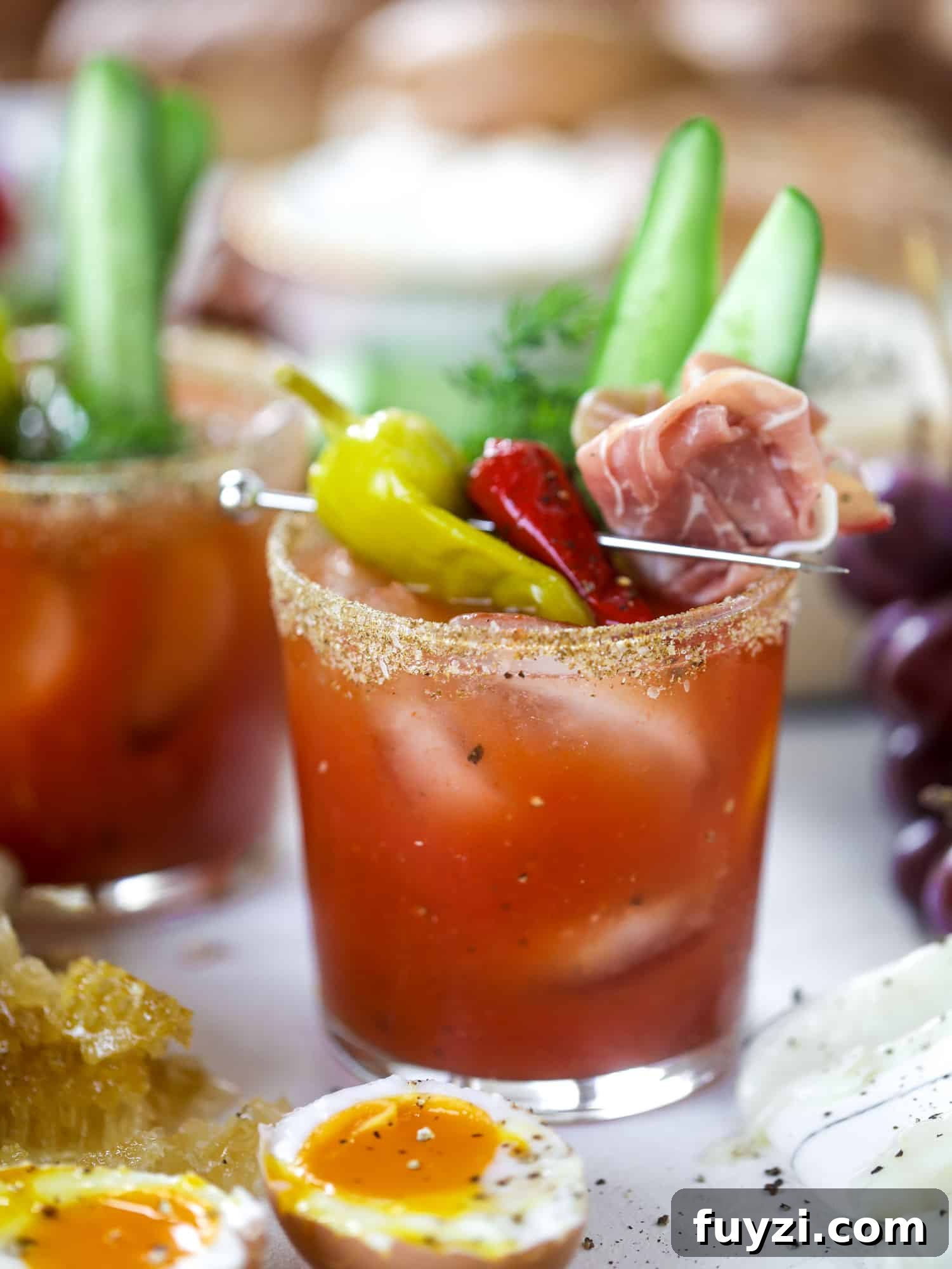 The highlight of this Easter brunch board are the deviled eggs and soft boiled eggs! Add some avocado toast, donuts and bloody marys and you've arrived. I howsweeteats.com #brunch #board