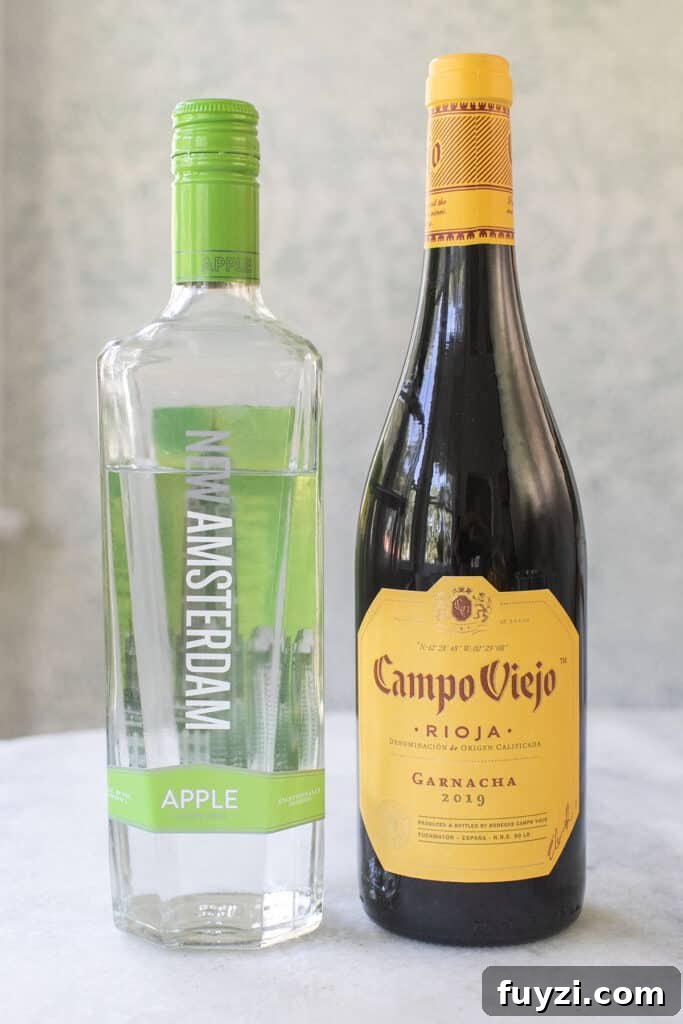 Spiced Autumn Apple and Pear Sangria Recipe 3 Apple vodka and Rioja.