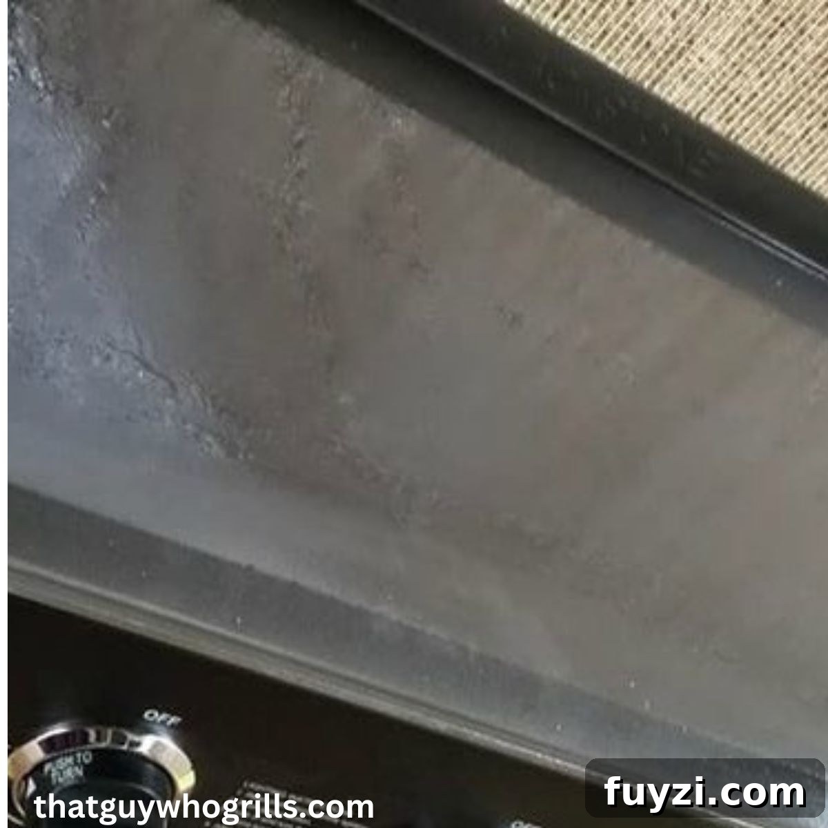 Blackstone griddle surface close up