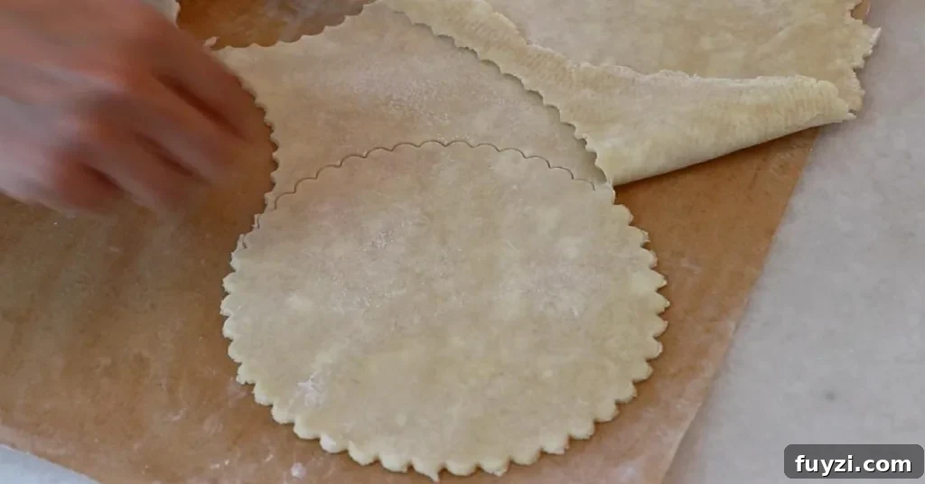 cut pie dough