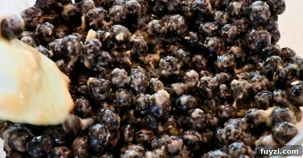 blueberry pie filling in a bowl
