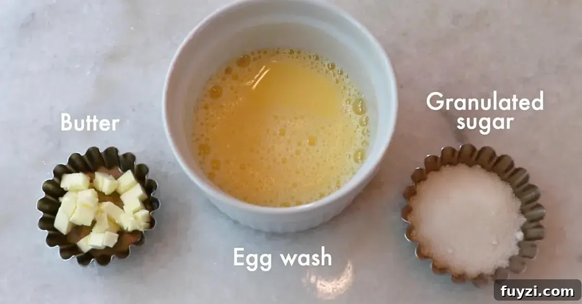 ingredients to finish assembling blueberry pie