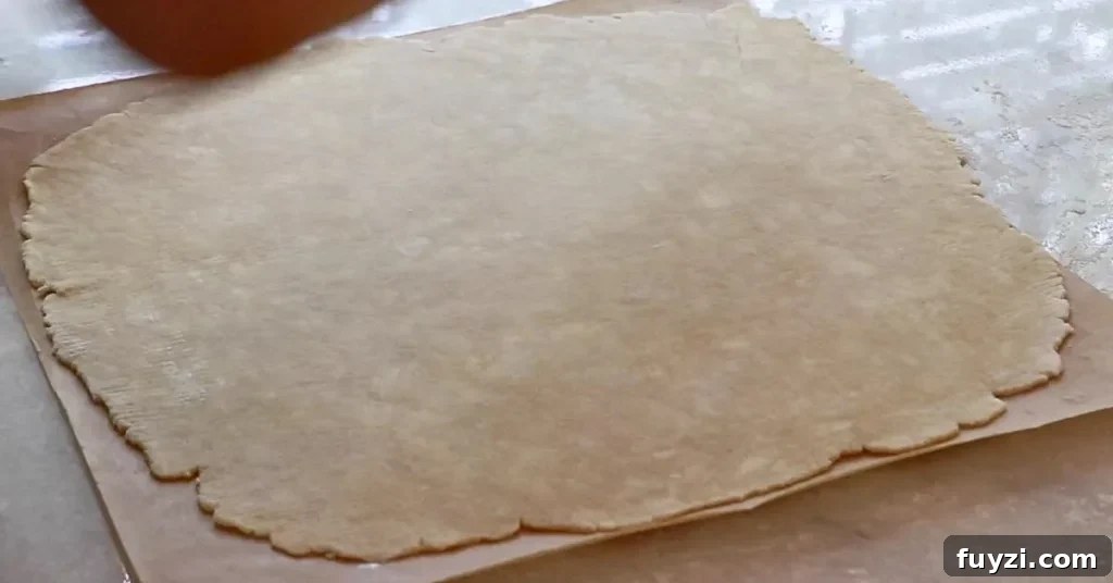rolled pie dough