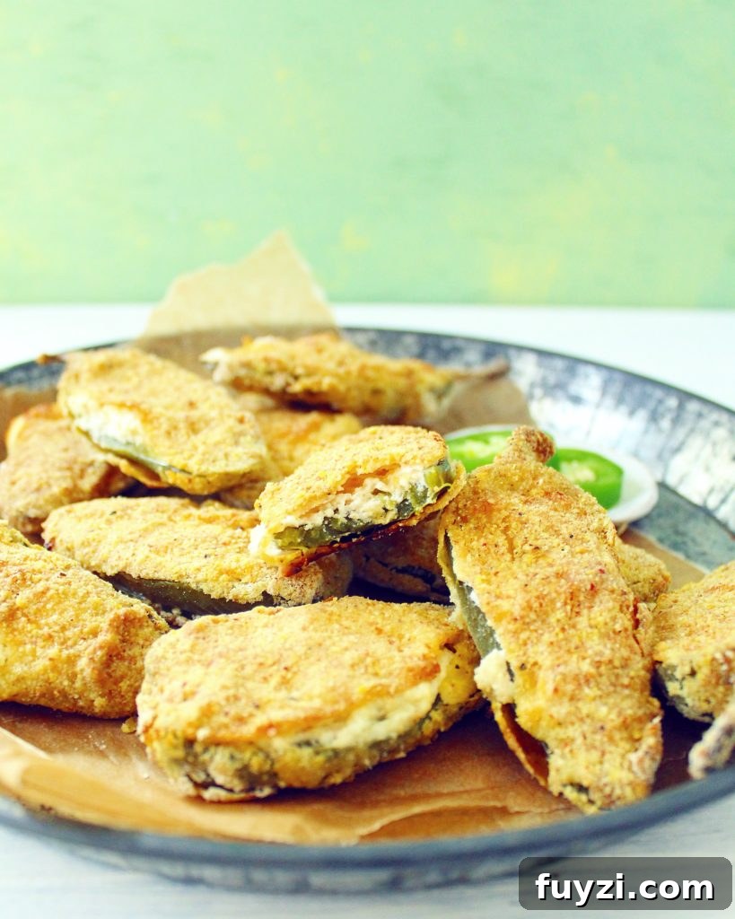 Cornmeal Crusted Baked Goat Cheese Jalapeño Poppers