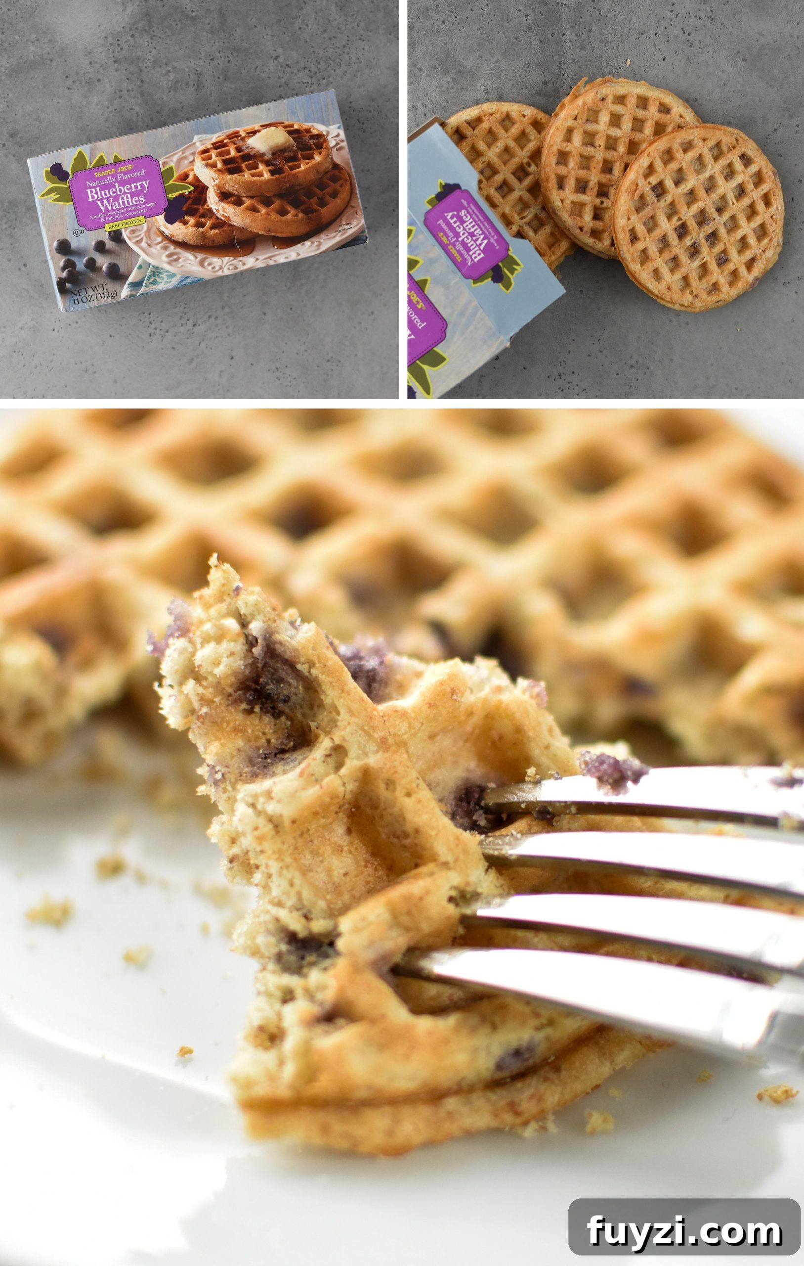 blueberry waffles made in the air fryer