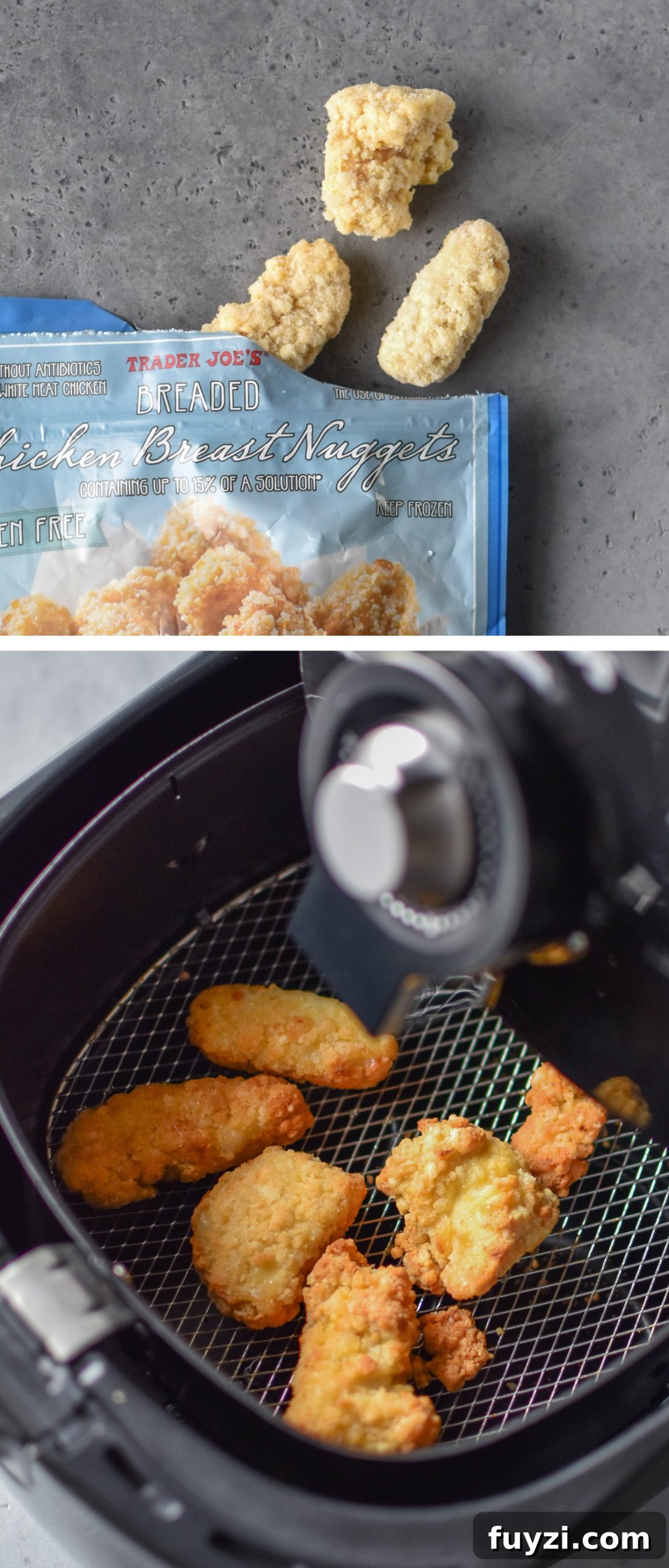 chicken nuggets from trader joe's made in the air fryer