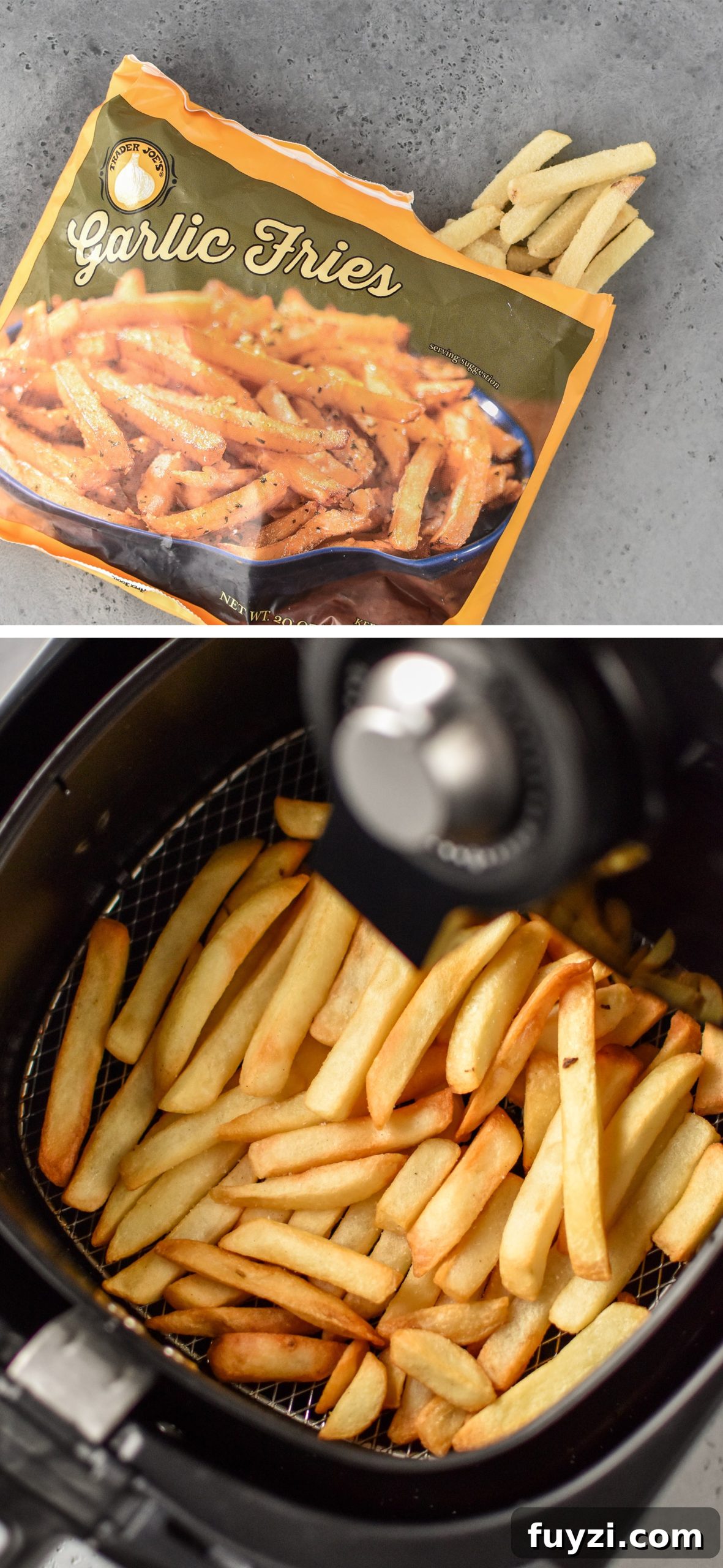 Garlic fries from Trader Joe's made in the air fryer